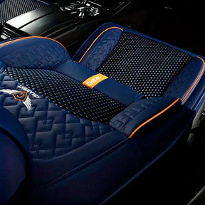 Kit Completo de Capas Automotivas Stratto em 100% Couro Legítimo Universal (Serve Para Todos os Carros!) + Brinde: Kit de Tapetes