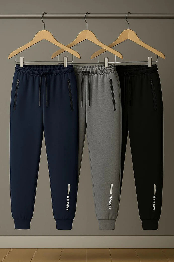[Leve 3, Pague Só 2] Kit com 3 Calças Masculinas Trivano Sport com Tecnologia Térmica em Poliéster, Algodão e Seda Gelada