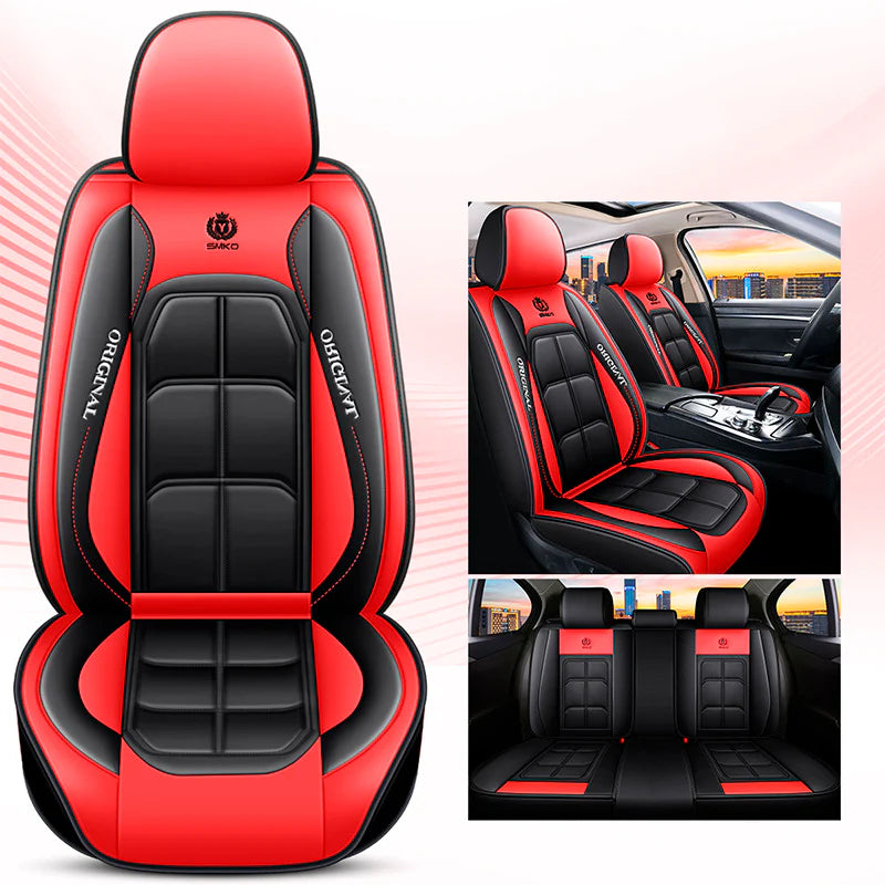 Kit Completo de Capas Automotivas Luthier em 100% Couro Legítimo Universal (Serve Para Todos os Carros!) + Brinde: Kit de Tapetes