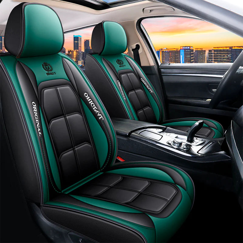 Kit Completo de Capas Automotivas Luthier em 100% Couro Legítimo Universal (Serve Para Todos os Carros!) + Brinde: Kit de Tapetes