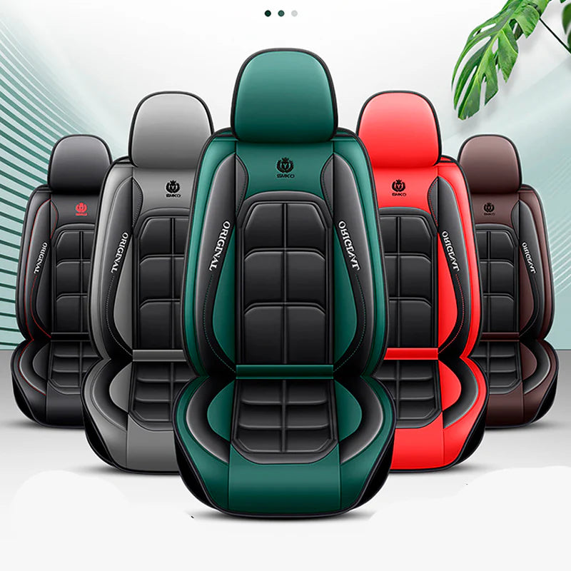 Kit Completo de Capas Automotivas Luthier em 100% Couro Legítimo Universal (Serve Para Todos os Carros!) + Brinde: Kit de Tapetes