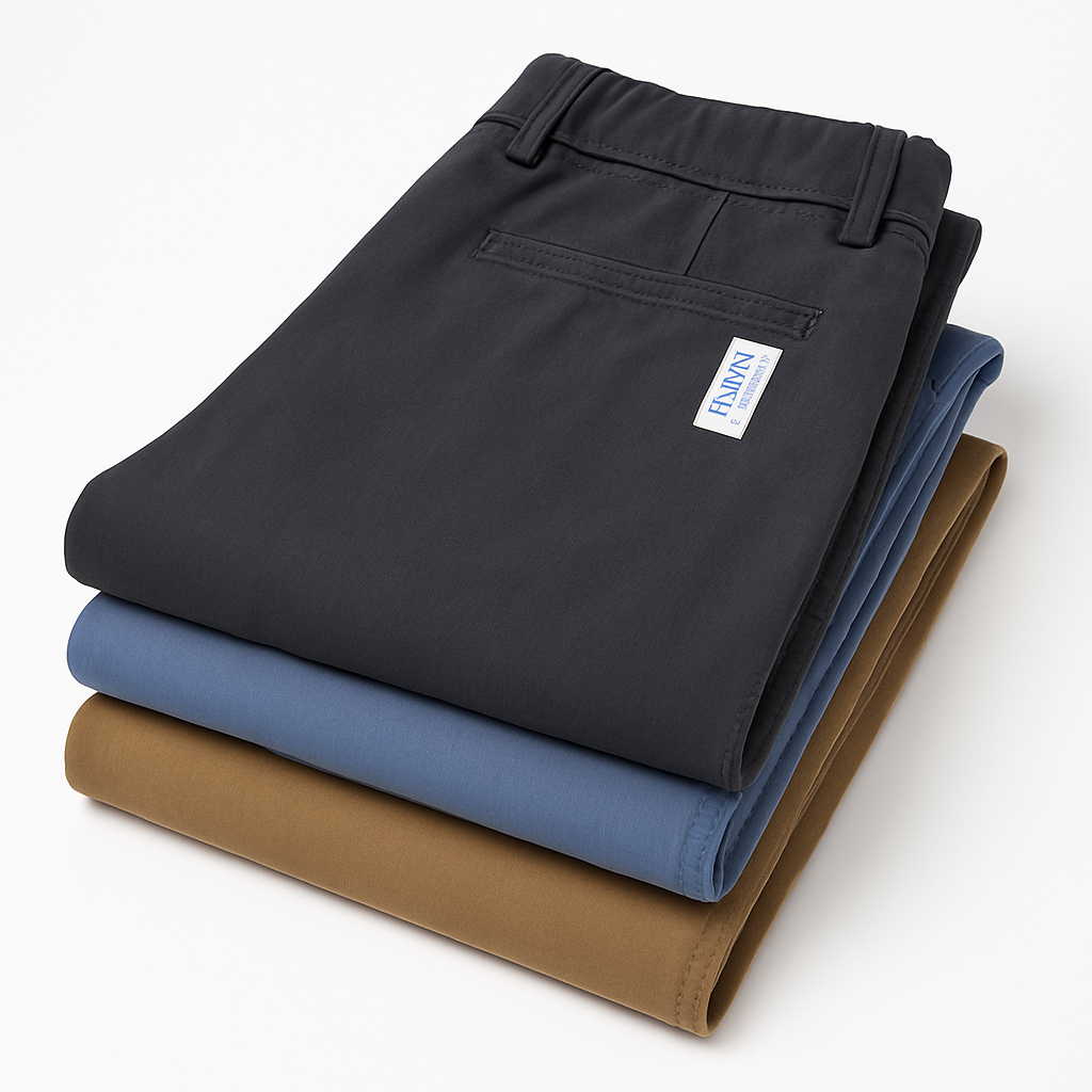 [Leve 3 Pague 2] Calça Masculina Axel em Seda Gelo e Poliéster (Estilo Imponente e Moderno!)