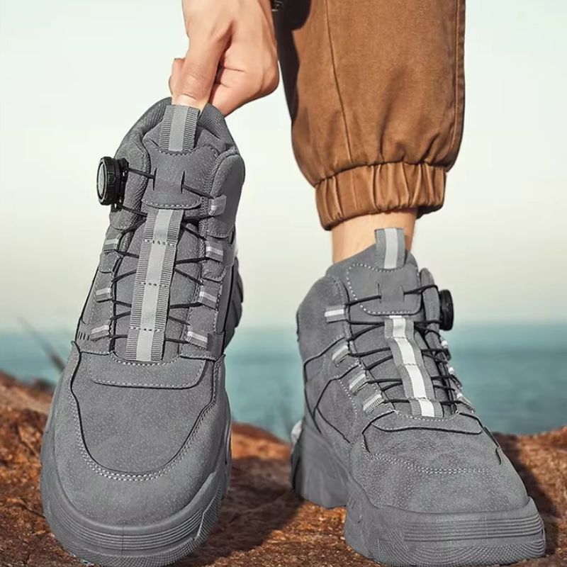 Kit Bota Tática Militar Terrain Masculina 100% Couro Legítimo + 3 BRINDES: Cinto, Relógio e Carteira
