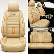 Kit Completo de Capas Automotivas Stratto em 100% Couro Legítimo Universal (Serve Para Todos os Carros!) + Brinde: Kit de Tapetes