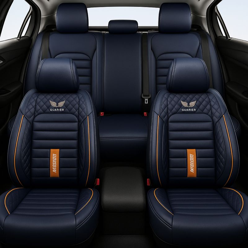 Kit Completo de Capas Automotivas Stratto em 100% Couro Legítimo Universal (Serve Para Todos os Carros!) + Brinde: Kit de Tapetes