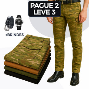 [Leve 3 Pague 2] Calça Militar Falcon em Tecido RipStop e Poliéster +BRINDES: Relógio Tático e Cinto Tático