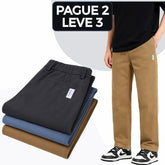 [Leve 3 Pague 2] Calça Masculina Axel em Seda Gelo e Poliéster (Estilo Imponente e Moderno!)