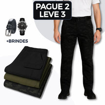 [Leve 3 Pague 2] Calça Militar Noir em Tecido RipStop e Poliéster +BRINDES: Relógio Tático e Cinto Tático