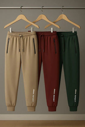 [Leve 3, Pague Só 2] Kit com 3 Calças Masculinas Trivano Sport com Tecnologia Térmica em Poliéster, Algodão e Seda Gelada